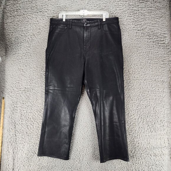 7 For All Mankind Pants Womens 18 Jen 7 Black High Rise Ankle Straight *NWT* - Picture 1 of 15